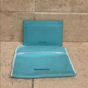 Tiffany Blue® smooth calfskin leather card holder